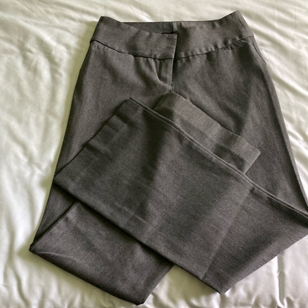 Gray wide line dress pants